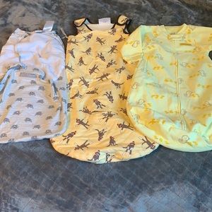 Sleep sacks and swaddles 0-9 months. Like new.